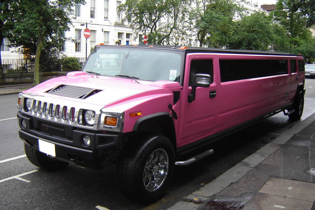 Reading Pink Hummer Limo outside