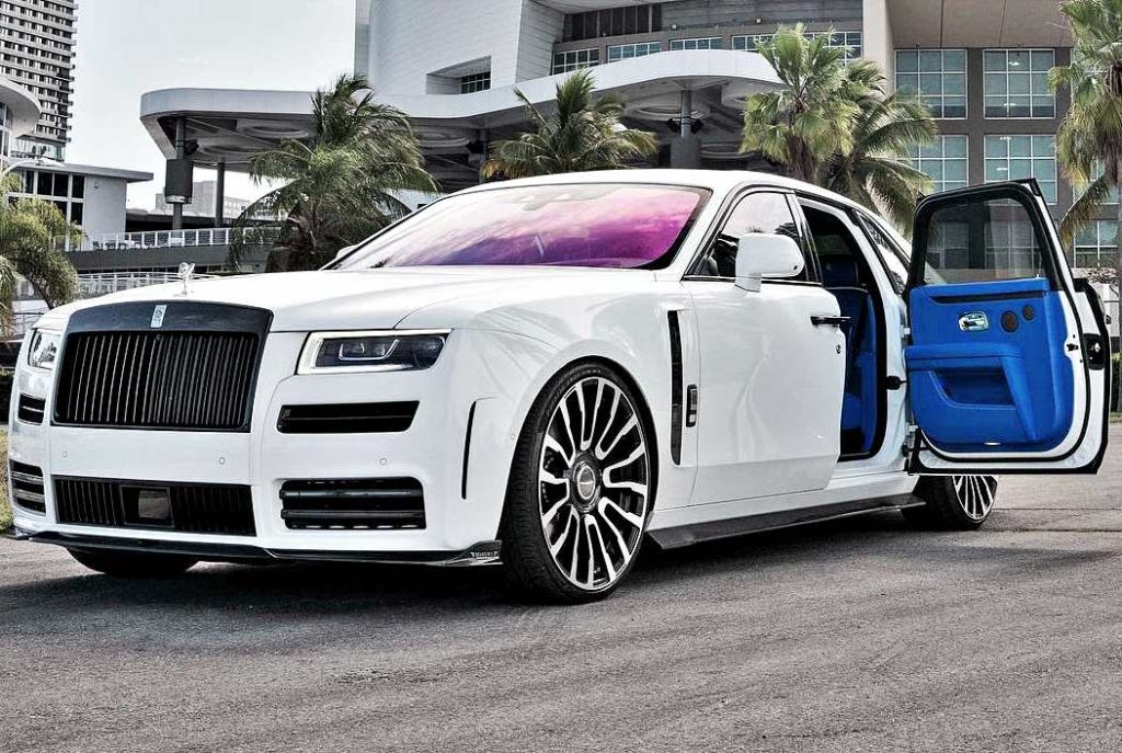 Reading Rolls-Royce Ghost limousine