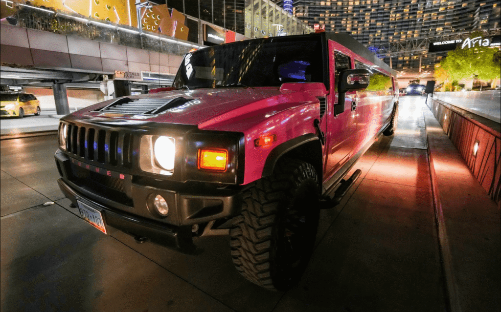 Reading pink hummer limo